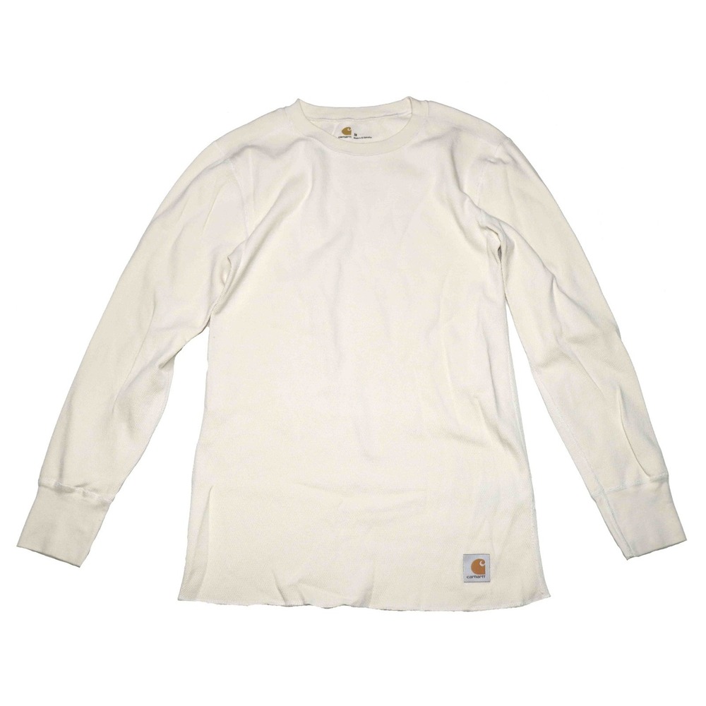 Carhartt Force Thermal Cream Y2K Waffle Knit L/S Shirt 100639 103 Mens Size M